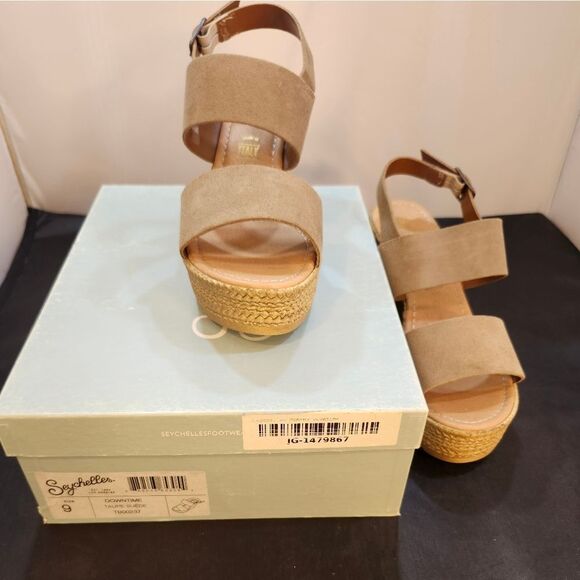 BRAND NEW SEYCHELLES ESPADRILLE DOUBLE STRAP WEDGE PLATFORM SANDAL - Picture 12 of 16